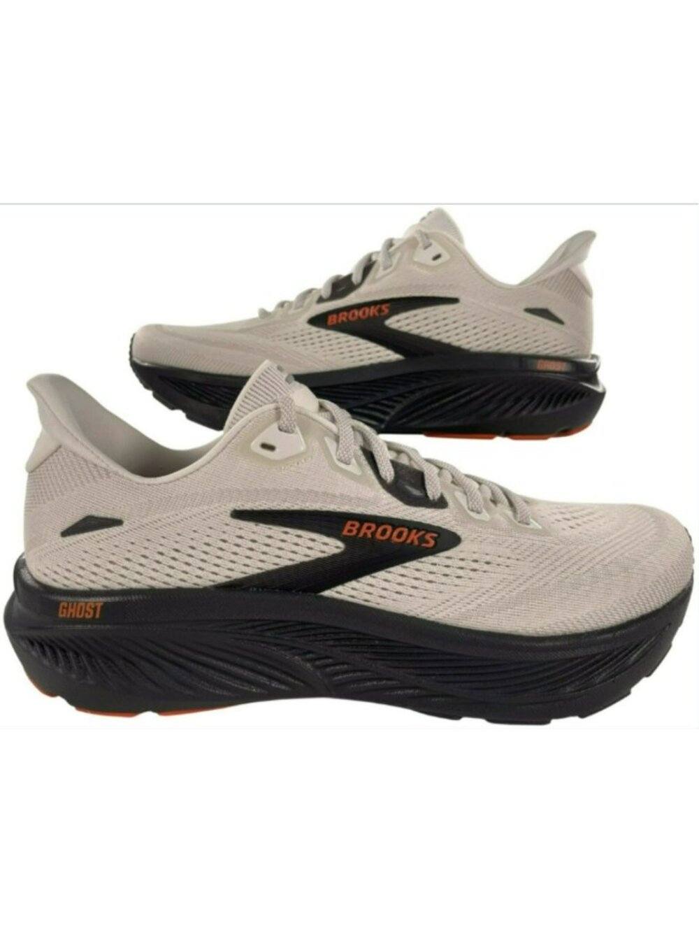 Brooks Ghost 18 Running Shoes Size Coconut Pearl Tigertlily Men's Size 10.5W NEW